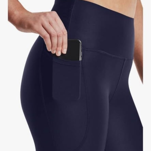 BRAND NEW women under armour heatgear legging tights pants size S (navy) - Picture 5 of 9